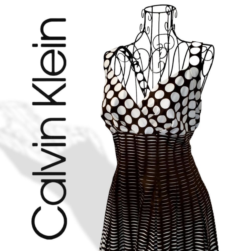 Calvin Klein Back Criss Cross Strap Dress - Picture 2 of 7